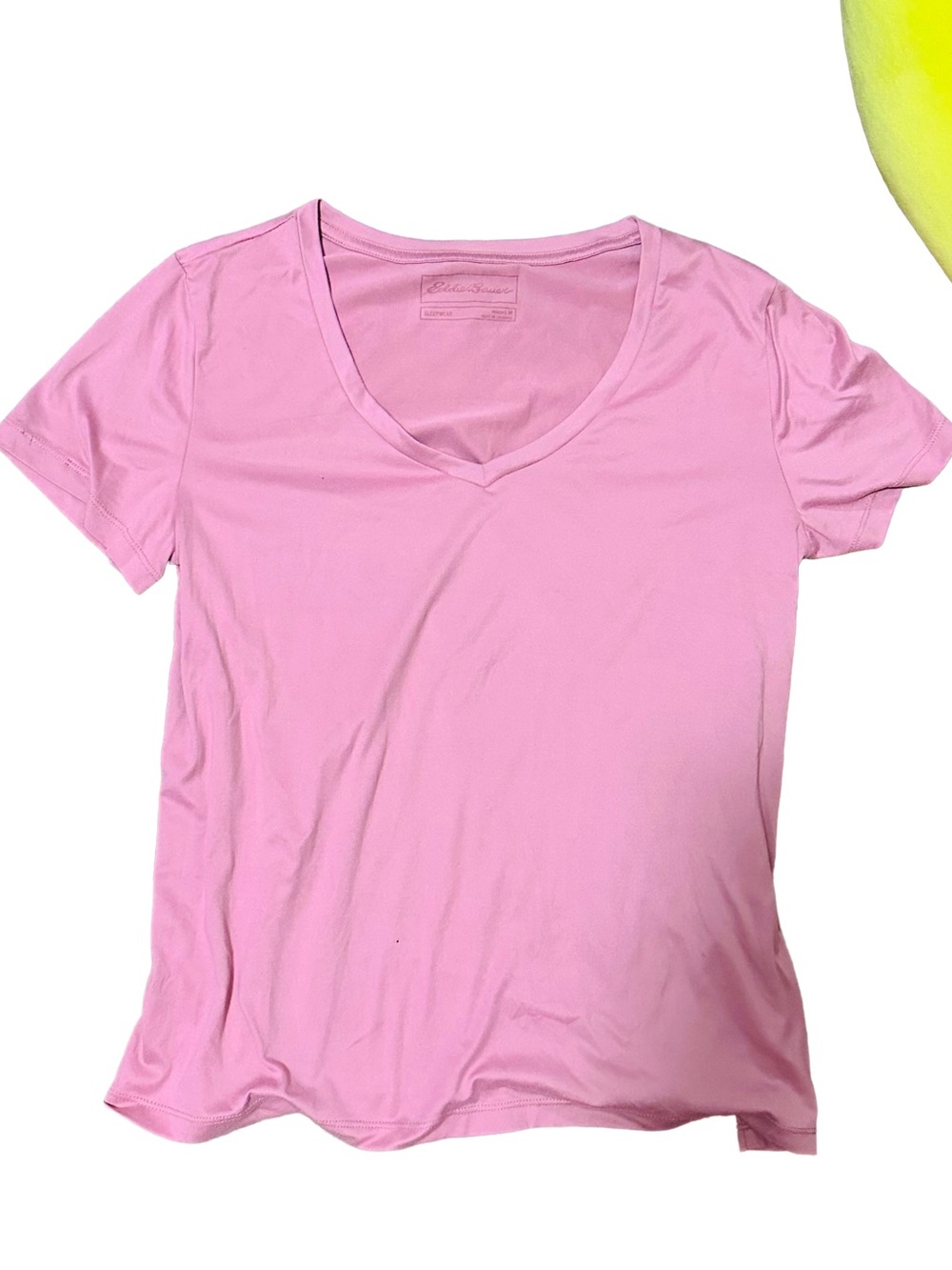 Eddie Bauer Pink V-Neck Short Sleeve Tee